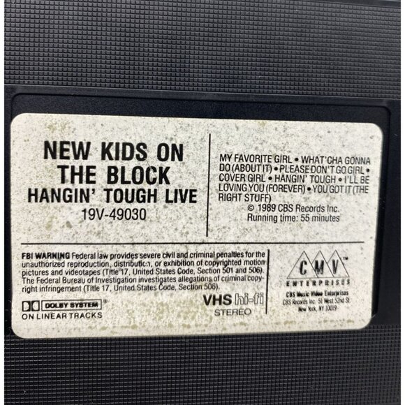 New Kids on the Block - Hangin Tough Live (VHS, 1989) Video Mayan Theatre LA - Picture 8 of 9